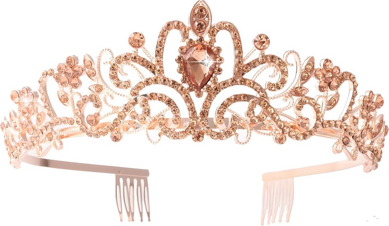AXX Princess Crown for Women, Crystal Queen Tiaras for Girls Bridal Hair Accessories Gifts for Birthday Wedding Prom, Bridal Party, Pageant, Halloween Christmas Costume - Image 1